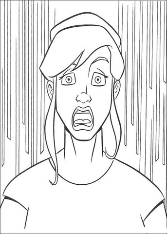 April O'Neil Is Surprised  Coloring Page